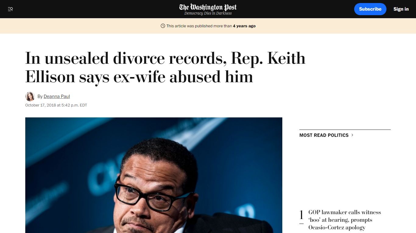 Keith Ellison claimed ex-wife abused him in unsealed divorce records ...