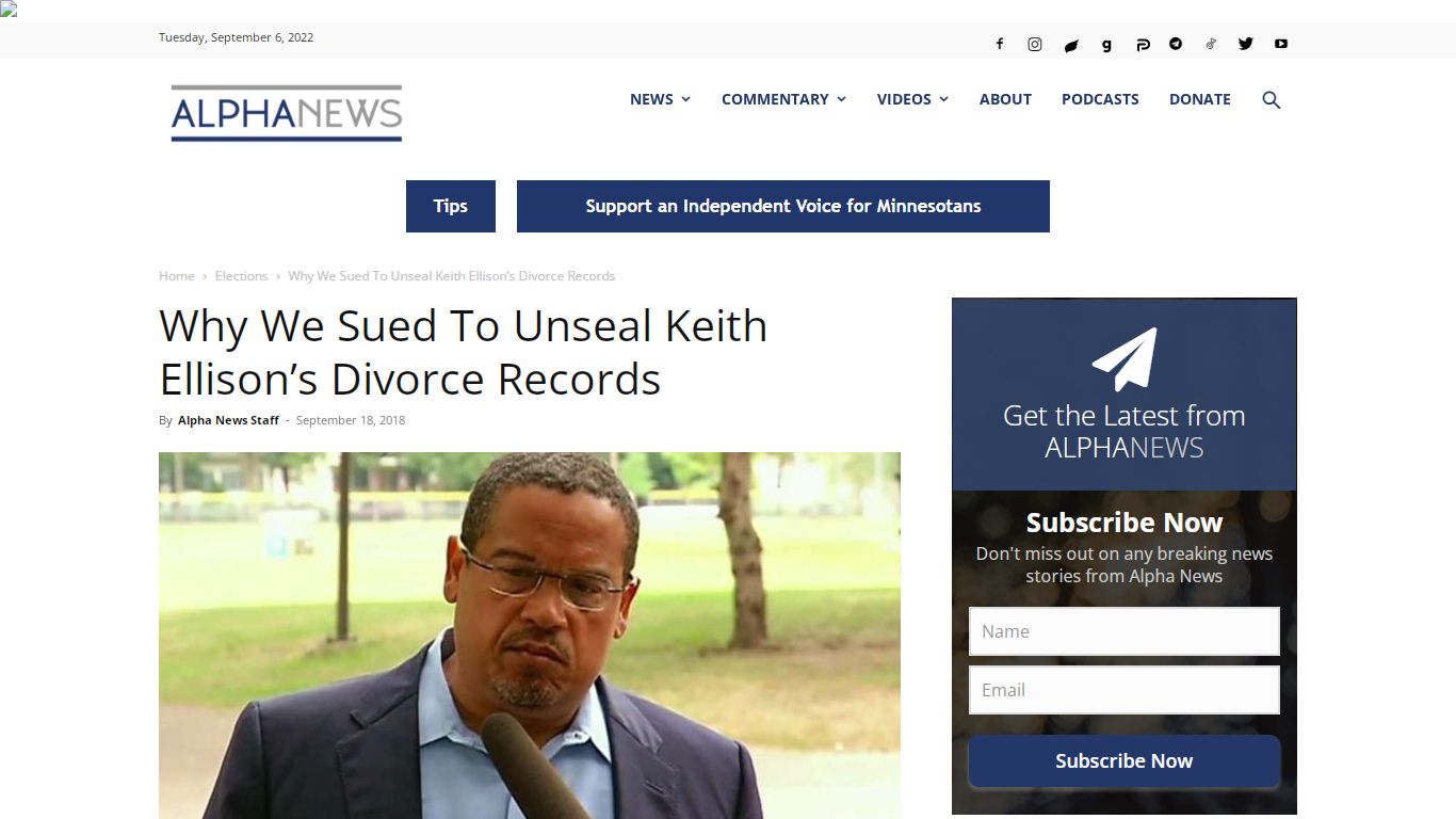 Why We Sued To Unseal Keith Ellison’s Divorce Records